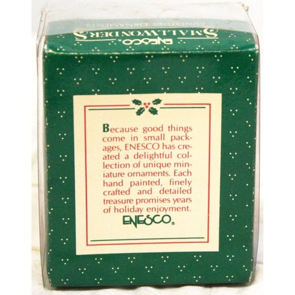 VTG 1989 Enesco Toyland Small Wonder Miniature Ornament Bear Spinning Top 566705 - Picture 4 of 15